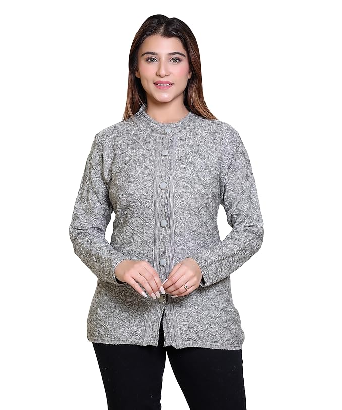 Grand Line Winter wear Acrylic Lady Cardigan/Sweater for Casual and Evening outings